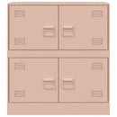 vidaXL rózsaszín acél tálalószekrény 67 x 39 x 73 cm