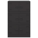 vidaXL fekete acél tálalószekrény 67 x 39 x 107 cm