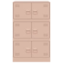 vidaXL rózsaszín acél tálalószekrény 67 x 39 x 107 cm