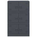 vidaXL antracitszürke acél tálalószekrény 67 x 39 x 107 cm