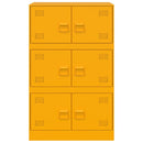 vidaXL mustársárga acél tálalószekrény 67 x 39 x 107 cm