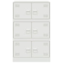 vidaXL fehér acél tálalószekrény 67 x 39 x 107 cm