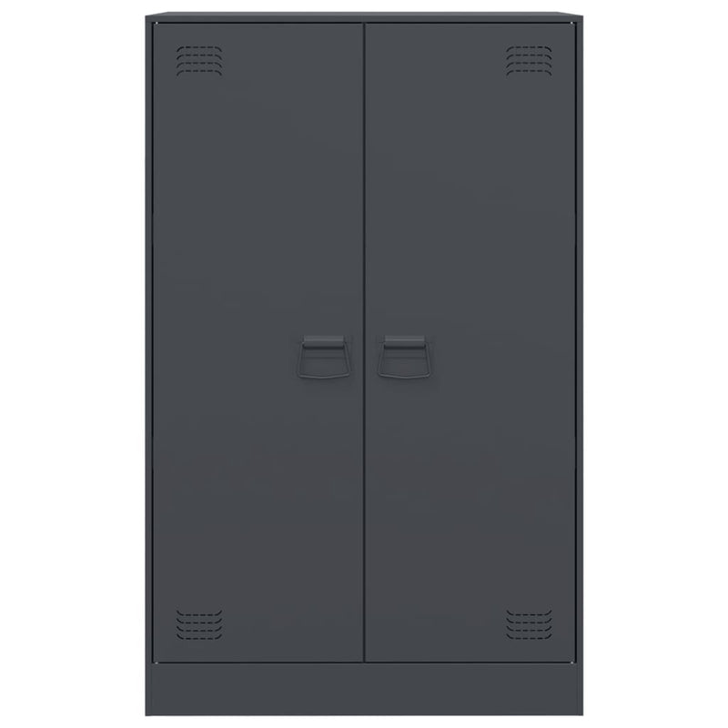 vidaXL antracitszürke acél tálalószekrény 67 x 39 x 107 cm