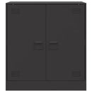 vidaXL fekete acél tálalószekrény 67 x 39 x 73 cm