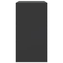 vidaXL fekete acél tálalószekrény 67 x 39 x 73 cm