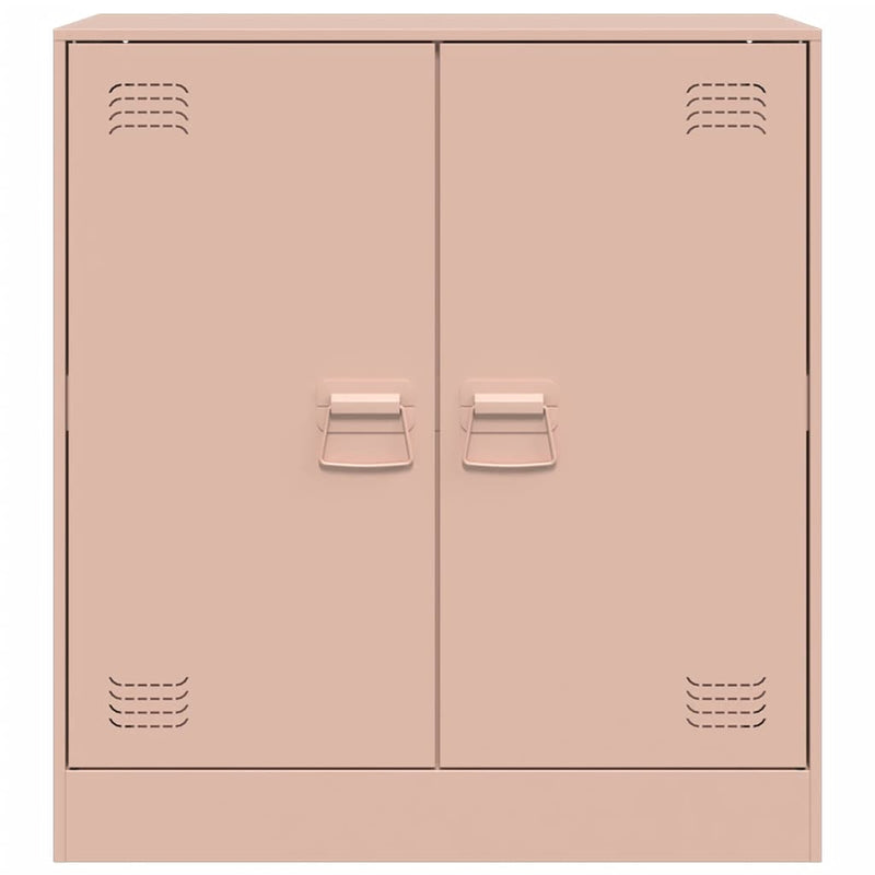 vidaXL rózsaszín acél tálalószekrény 67 x 39 x 73 cm