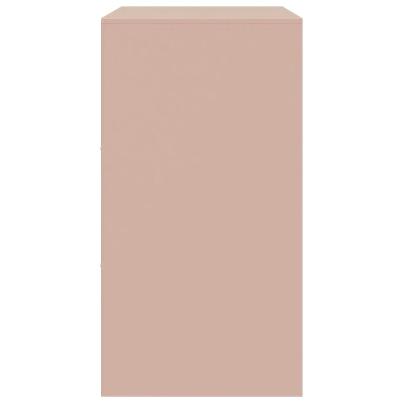 vidaXL rózsaszín acél tálalószekrény 67 x 39 x 73 cm