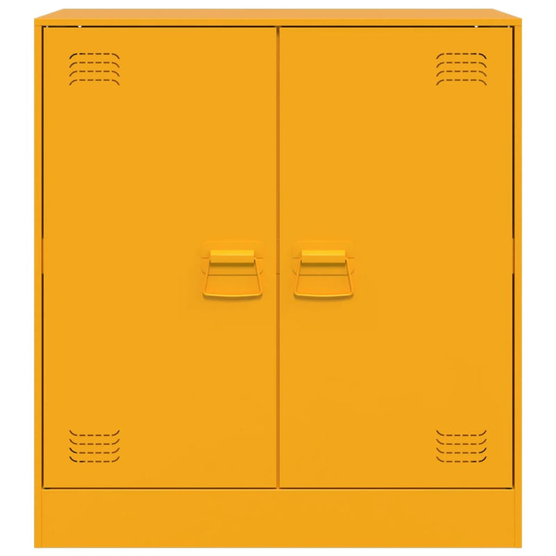 vidaXL mustársárga acél tálalószekrény 67 x 39 x 73 cm