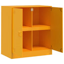 vidaXL mustársárga acél tálalószekrény 67 x 39 x 73 cm