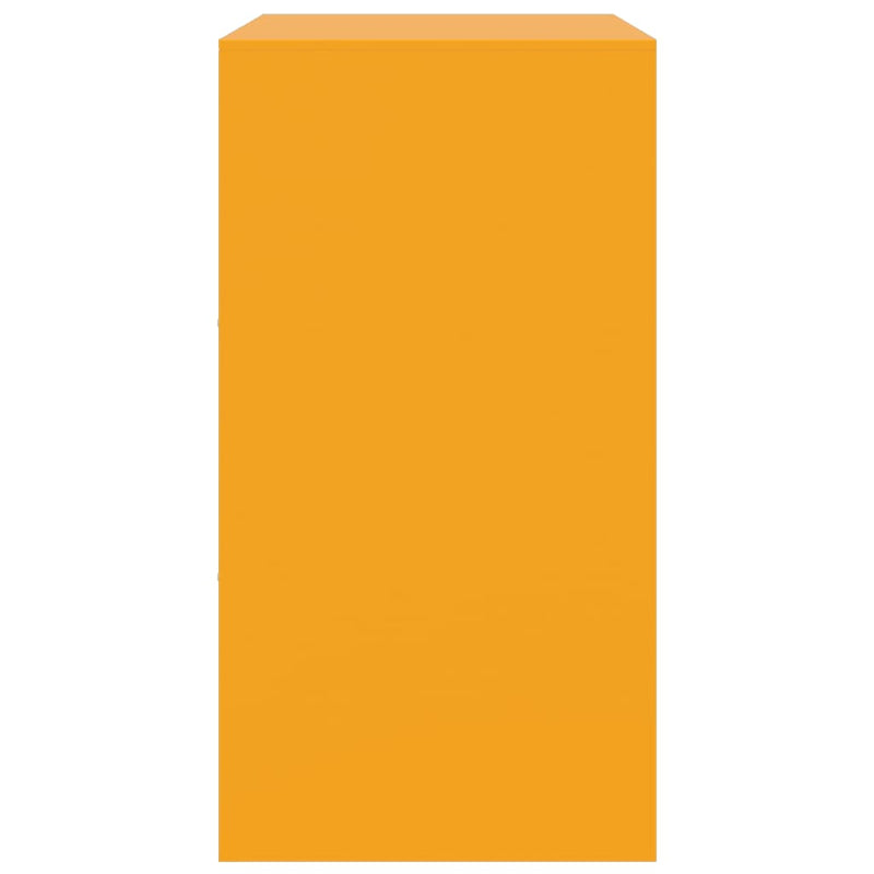 vidaXL mustársárga acél tálalószekrény 67 x 39 x 73 cm