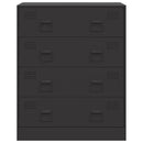 vidaXL fekete acél tálalószekrény 67 x 39 x 83 cm