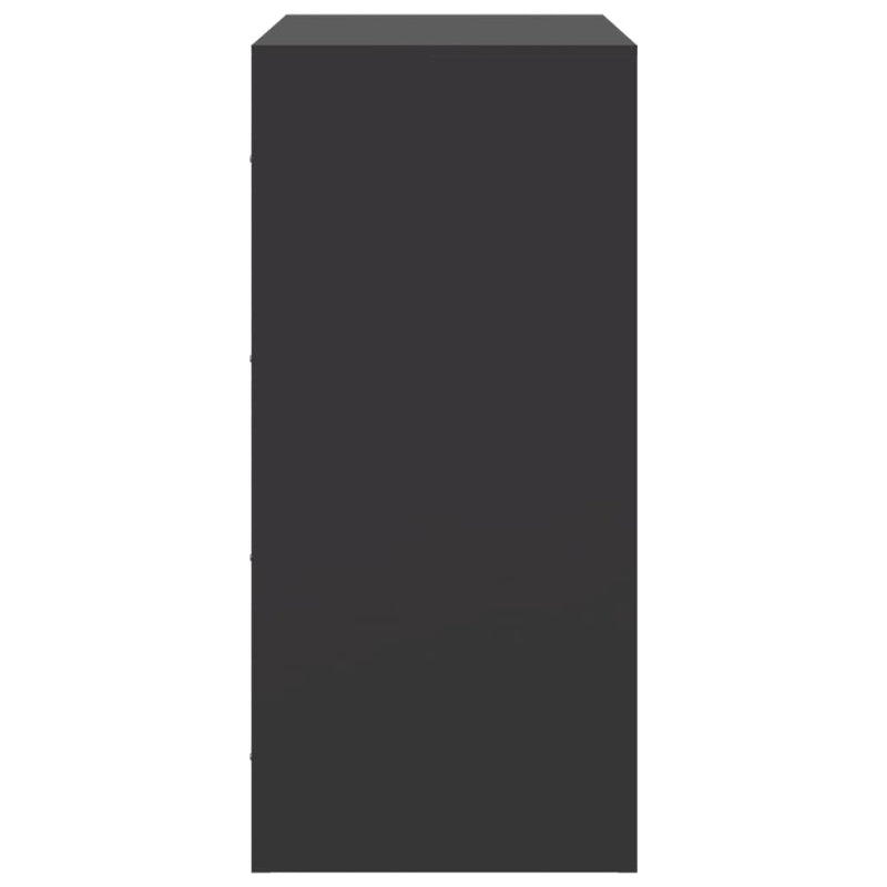 vidaXL fekete acél tálalószekrény 67 x 39 x 83 cm