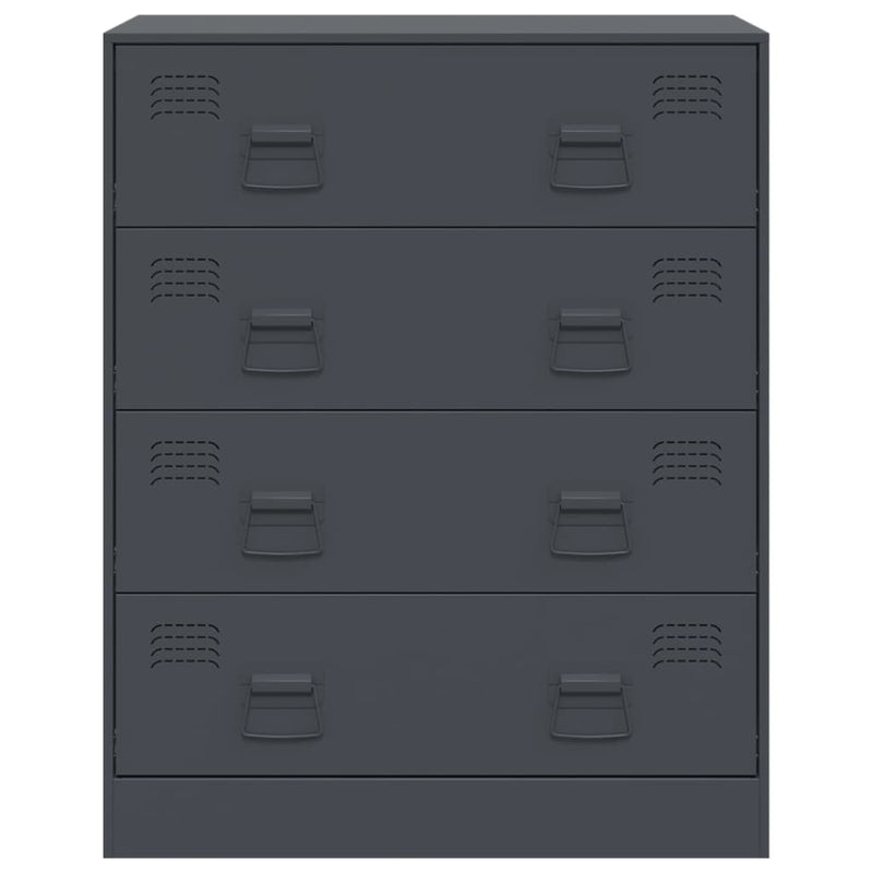 vidaXL antracitszürke acél tálalószekrény 67 x 39 x 83 cm