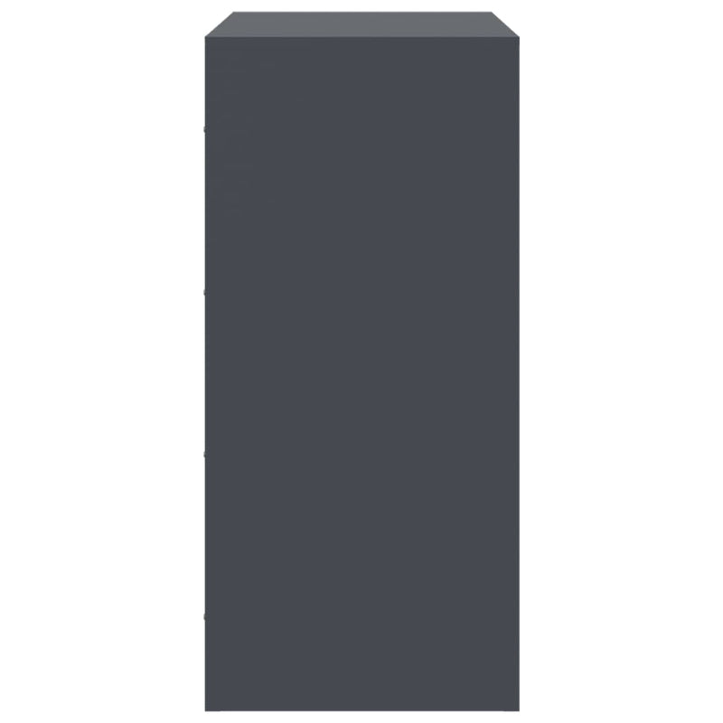 vidaXL antracitszürke acél tálalószekrény 67 x 39 x 83 cm