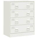 vidaXL fehér acél tálalószekrény 67 x 39 x 83 cm