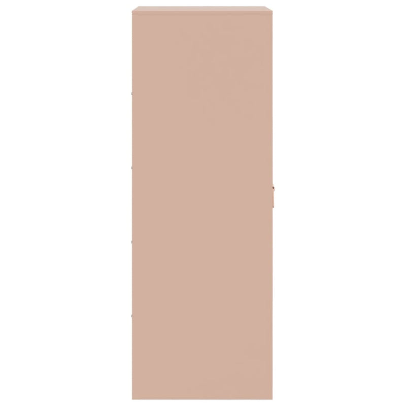 vidaXL rózsaszín acél tálalószekrény 34,5x39x107 cm