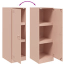 vidaXL rózsaszín acél tálalószekrény 34,5x39x107 cm