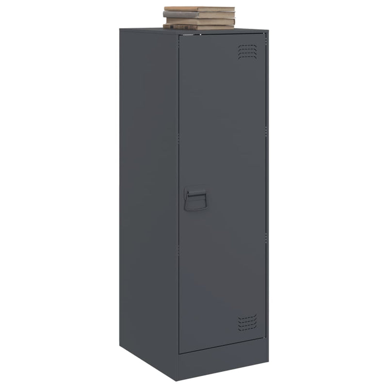 vidaXL antracitszürke acél tálalószekrény 34,5x39x107 cm