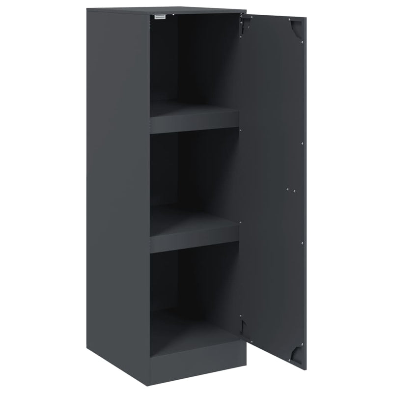 vidaXL antracitszürke acél tálalószekrény 34,5x39x107 cm