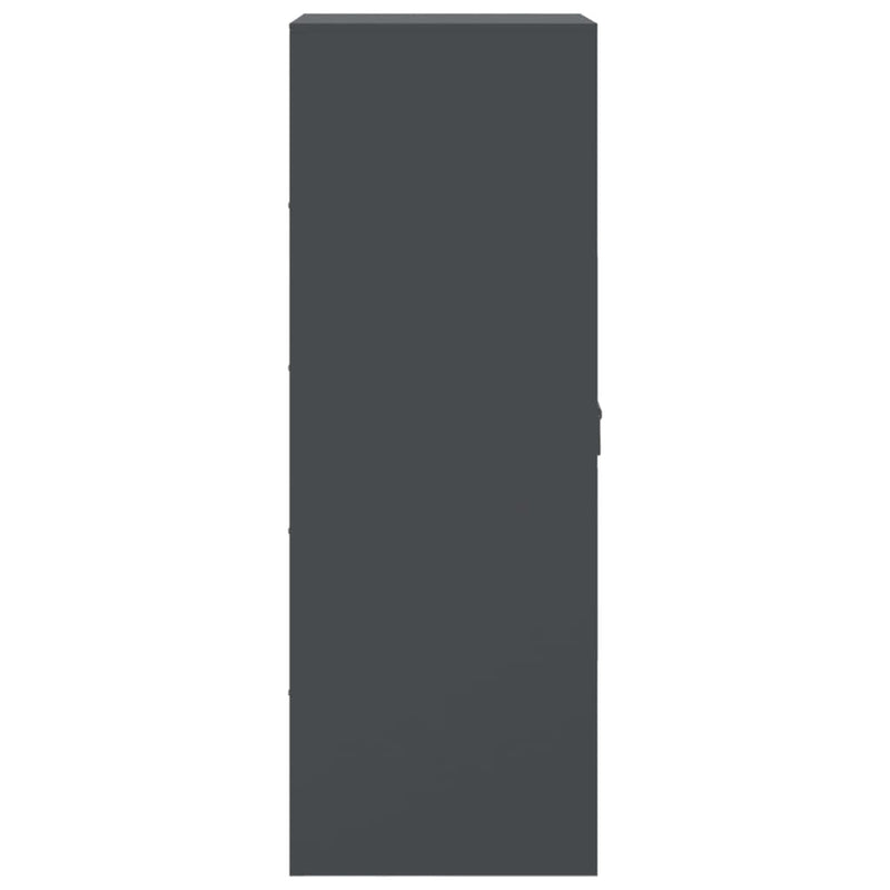 vidaXL antracitszürke acél tálalószekrény 34,5x39x107 cm