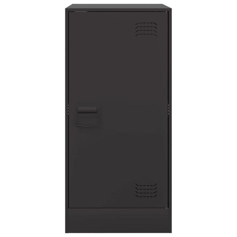 vidaXL fekete acél tálalószekrény 34,5x39x73 cm