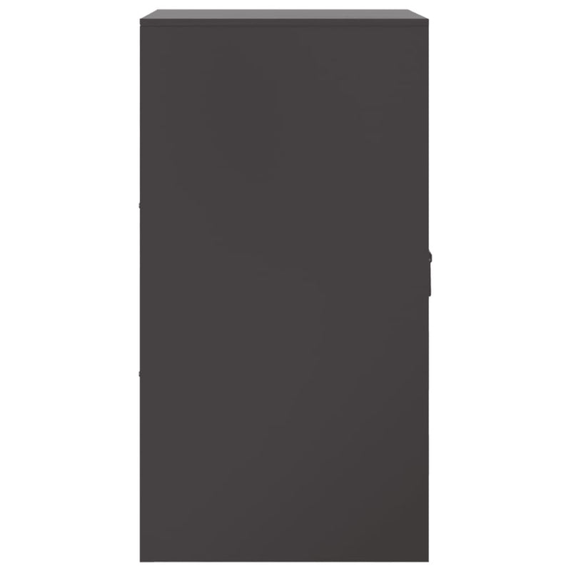 vidaXL fekete acél tálalószekrény 34,5x39x73 cm