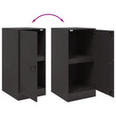 vidaXL fekete acél tálalószekrény 34,5x39x73 cm