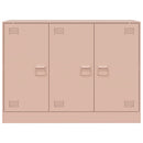 vidaXL rózsaszín acél tálalószekrény 99x39x73 cm