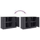 vidaXL antracitszürke acél tálalószekrény 99x39x73 cm