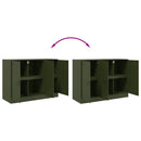 vidaXL olívazöld acél tálalószekrény 99x39x73 cm