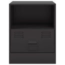 vidaXL fekete acél éjjeliszekrény 34,5 x 39 x 44 cm