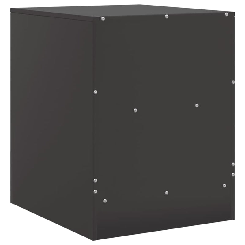 vidaXL 2 db fekete acél éjjeliszekrény 34,5 x 39 x 44 cm
