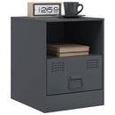 vidaXL 2 db antracitszürke acél éjjeliszekrény 34,5 x 39 x 44 cm