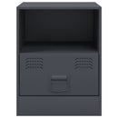 vidaXL 2 db antracitszürke acél éjjeliszekrény 34,5 x 39 x 44 cm