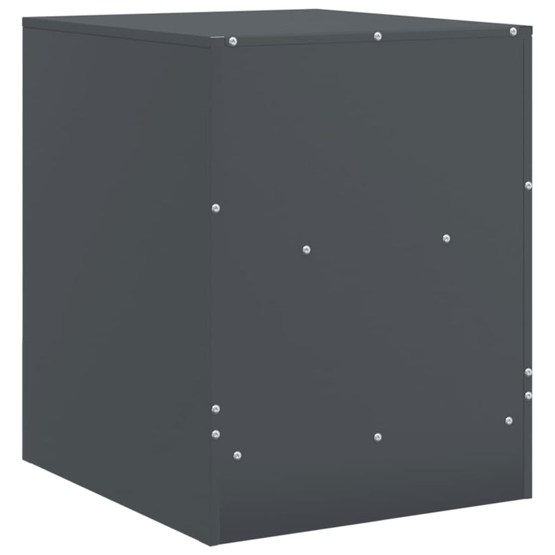vidaXL 2 db antracitszürke acél éjjeliszekrény 34,5 x 39 x 44 cm