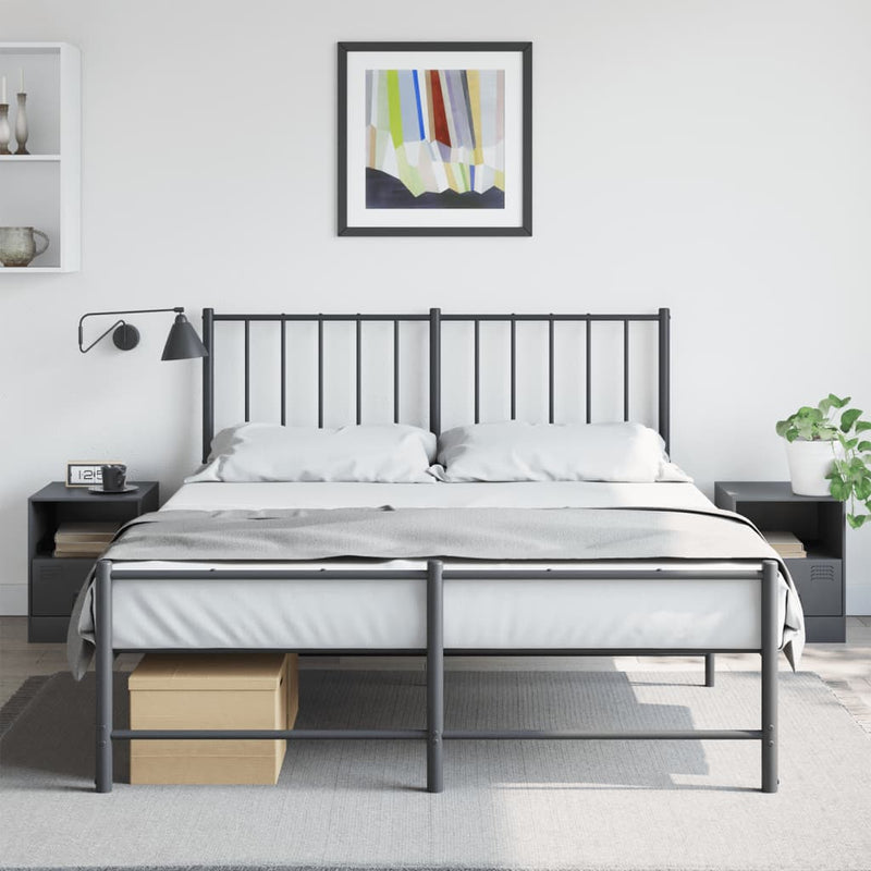 vidaXL 2 db antracitszürke acél éjjeliszekrény 34,5 x 39 x 44 cm