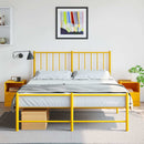 vidaXL 2 db mustársárga acél éjjeliszekrény 34,5 x 39 x 44 cm
