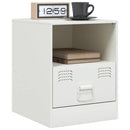 vidaXL 2 db fehér acél éjjeliszekrény 34,5 x 39 x 44 cm