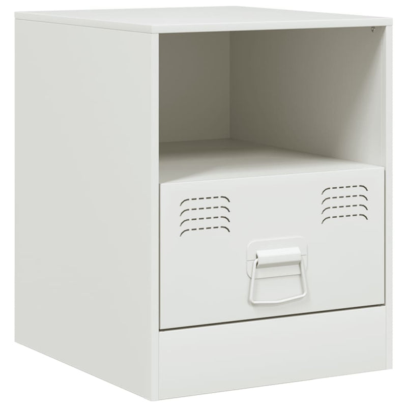 vidaXL 2 db fehér acél éjjeliszekrény 34,5 x 39 x 44 cm