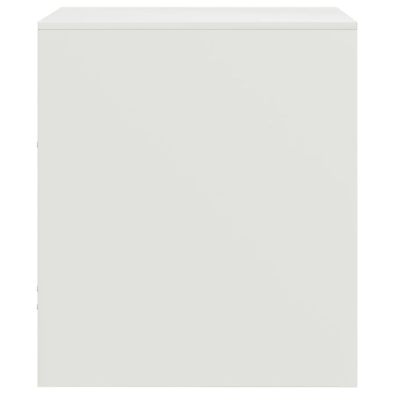 vidaXL 2 db fehér acél éjjeliszekrény 34,5 x 39 x 44 cm