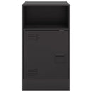 vidaXL 2 db fekete acél éjjeliszekrény 34,5x39x62 cm