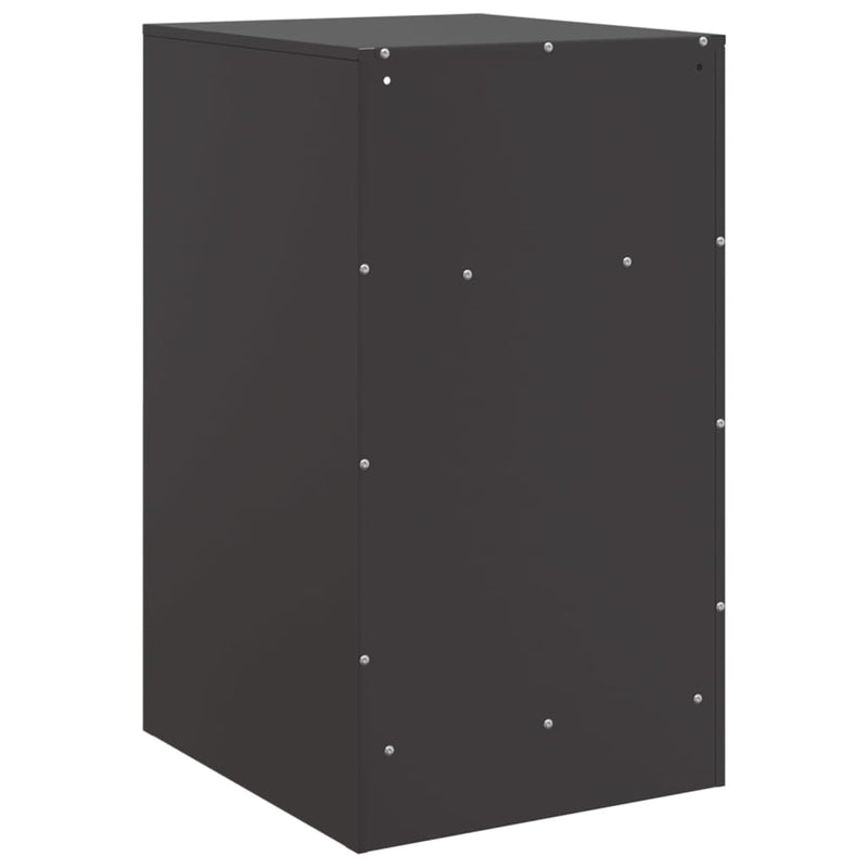 vidaXL 2 db fekete acél éjjeliszekrény 34,5x39x62 cm