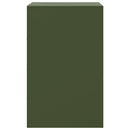 vidaXL 2 db olívazöld acél éjjeliszekrény 34,5x39x62 cm