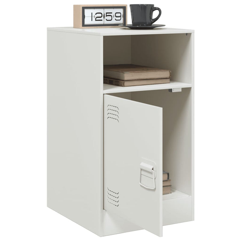 vidaXL 2 db fehér acél éjjeliszekrény 34,5x39x62 cm