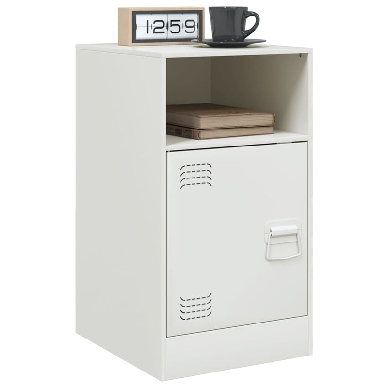 vidaXL 2 db fehér acél éjjeliszekrény 34,5x39x62 cm