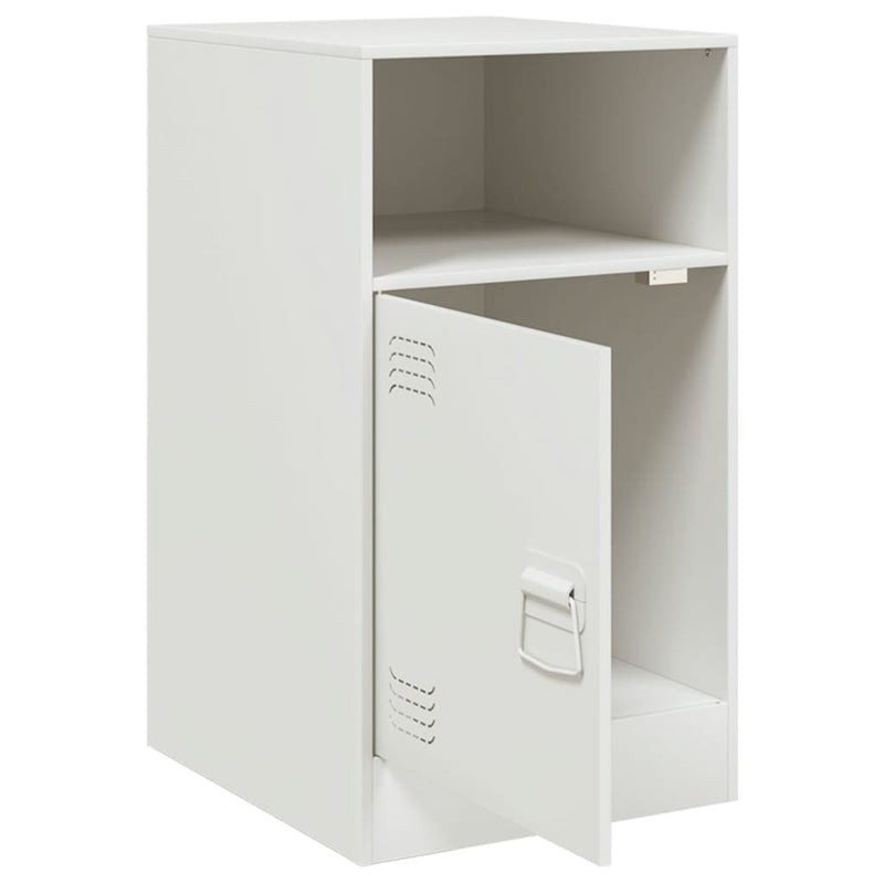 vidaXL 2 db fehér acél éjjeliszekrény 34,5x39x62 cm