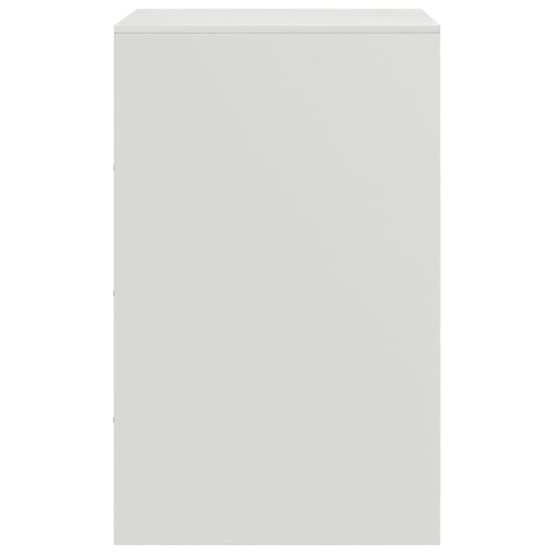 vidaXL 2 db fehér acél éjjeliszekrény 34,5x39x62 cm