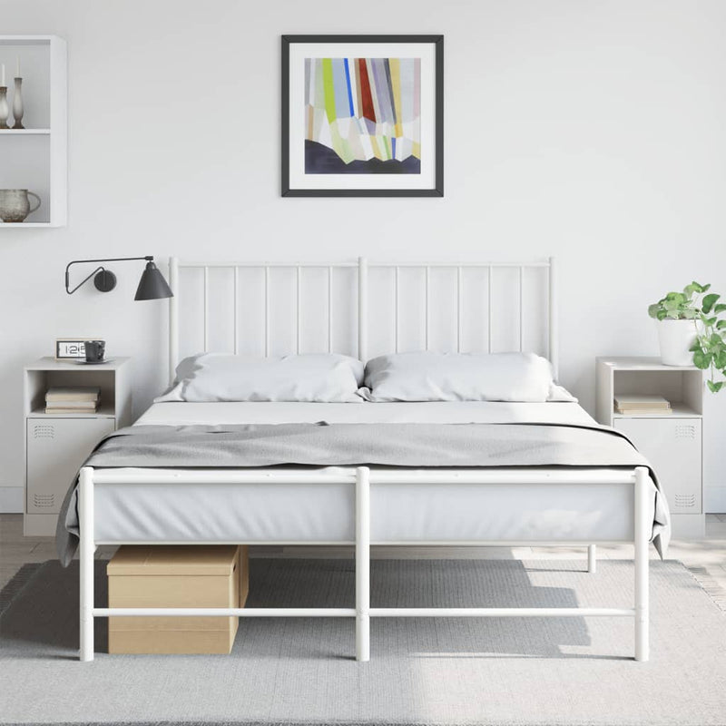 vidaXL 2 db fehér acél éjjeliszekrény 34,5x39x62 cm