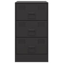 vidaXL 2 db fekete acél éjjeliszekrény 34,5x39x62 cm