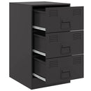 vidaXL 2 db fekete acél éjjeliszekrény 34,5x39x62 cm